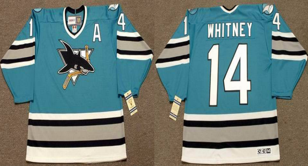 2019 Men San Jose Sharks 14 Whitney blue CCM NHL jersey
